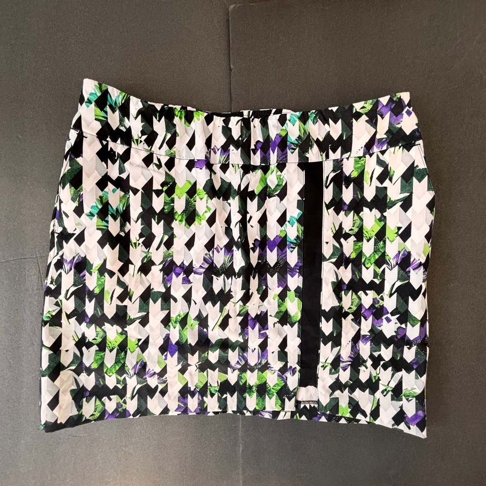 EP Sport Womens Golf Skort Size M Stripes Geometric Skirt Excellent